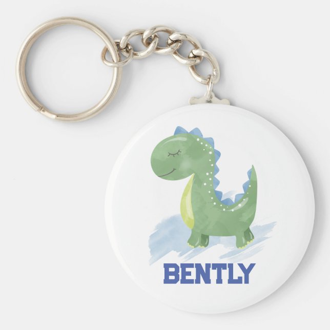 Personalized Dinosaur Keychain (Front)