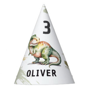 Personalized Dinosaur Kids Birthday Party Hat