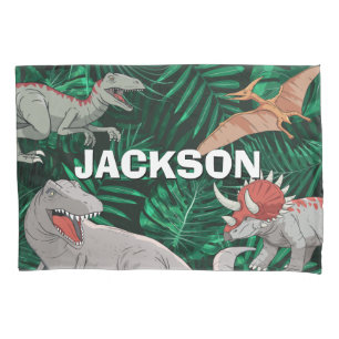  Personalized Dinosaur Kids Dino Jurassic Trex Boy Pillowcase