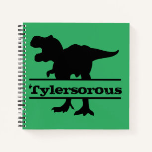 Personalized Dinosaur Kids Name Notebook