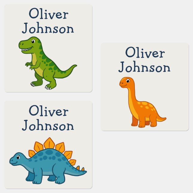Personalized Dinosaur Kids Name School (Group)