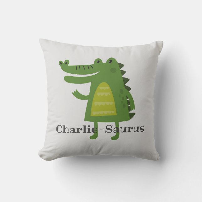 Personalized Dinosaur Pillow for Kids (Front)