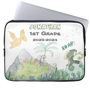 Personalized Dinosaur School Computer Laptop Sleeve