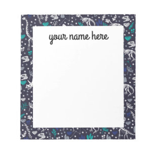 Personalized Dinosaur Skeletons Notepad