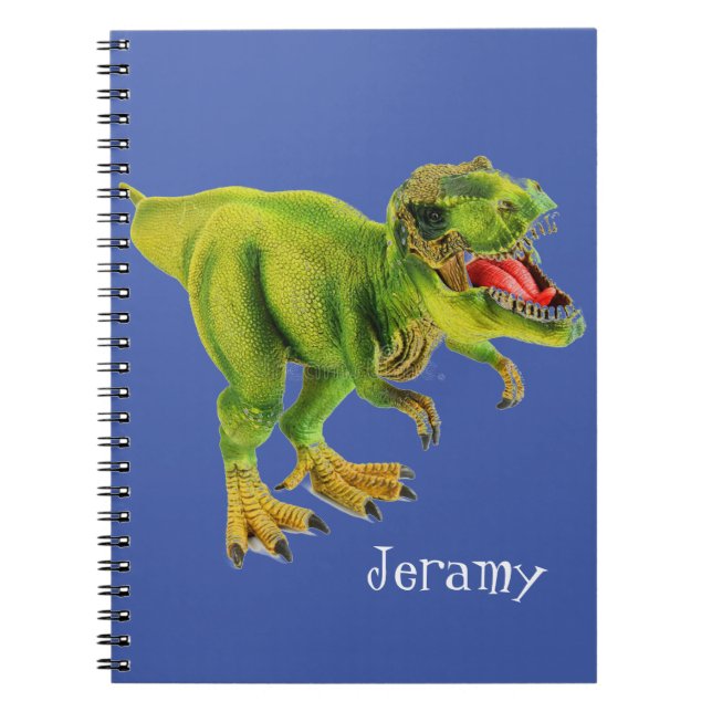 Personalized Dinosaur Spiral Photo Notebook (Front)
