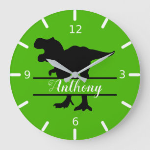 Personalized Dinosaur Square Wall Clock