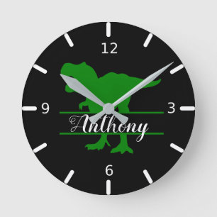 Personalized Dinosaur Square Wall Clock