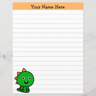 Personalized Dinosaur Stationery