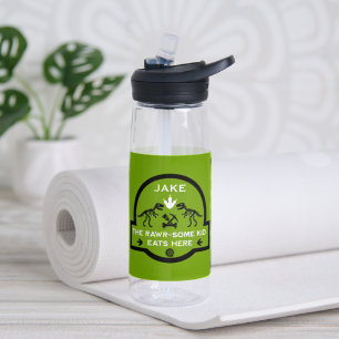 Personalized Dinosaur Table Mat Water Bottle