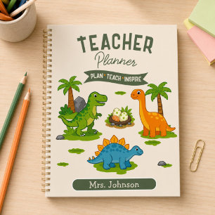Personalized Dinosaur Teacher Lesson Planner