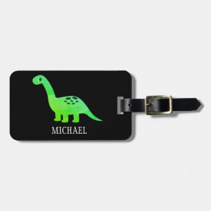 Personalized dinosaur travel  luggage tag