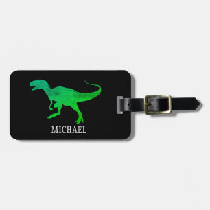 Personalized dinosaur travel luggage tag