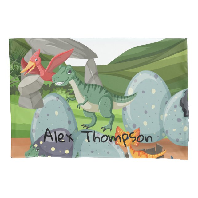 Personalized Dinosaur Wild animal graphic Pillowcase (Front)