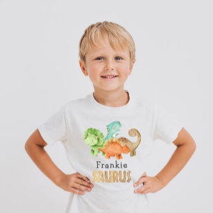 Personalized Dinosaurs Baby Shower Baby T-Shirt