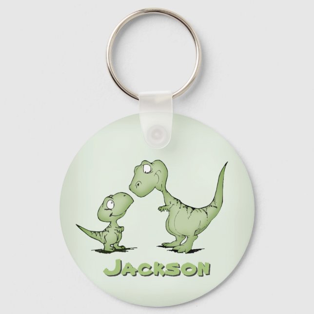 Personalized Dinosaurs Keychain (Front)