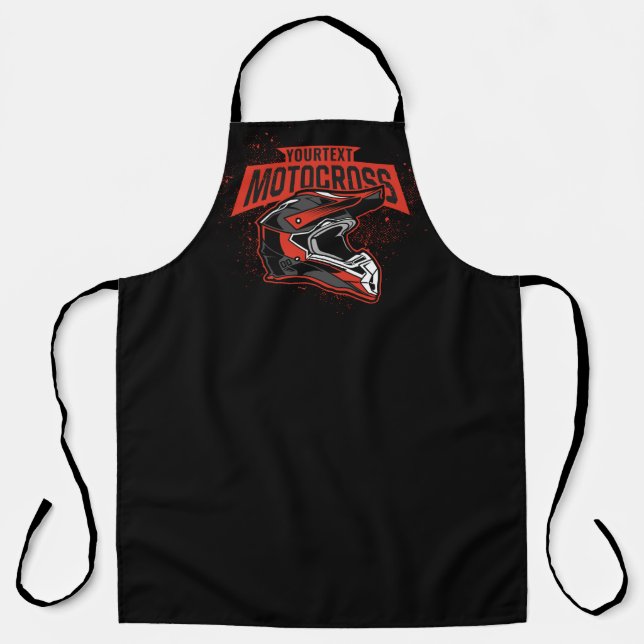 Personalized Dirt Bike Motocross Racing Helmet  Apron (Front)
