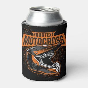 Personalized Dirt Bike Motocross Racing Helmet    Can Cooler