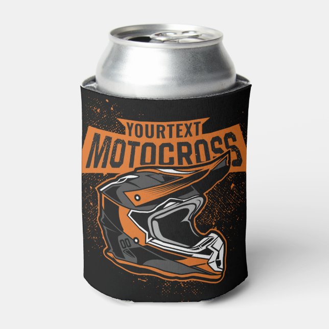 Personalized Dirt Bike Motocross Racing Helmet    Can Cooler (Can Front)
