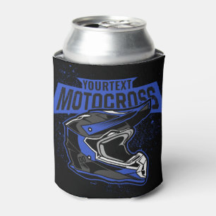 Personalized Dirt Bike Motocross Racing Helmet   Can Cooler