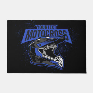 Personalized Dirt Bike Motocross Racing Helmet Doormat