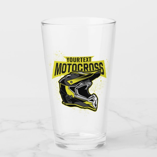 Personalized Dirt Bike Motocross Racing Helmet   Glass (Front)