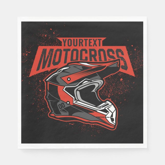 Personalized Dirt Bike Motocross Racing Helmet     Napkin (Front)