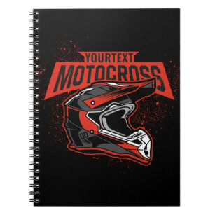 Personalized Dirt Bike Motocross Racing Helmet  Notebook