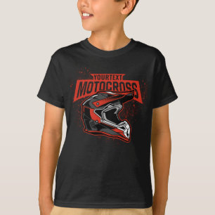 Personalized Dirt Bike Motocross Racing Helmet T-Shirt
