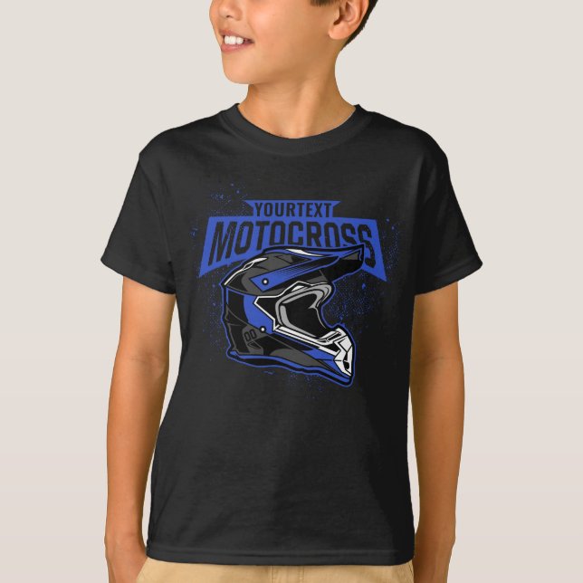 Personalized Dirt Bike Motocross Racing Helmet   T-Shirt (Front)