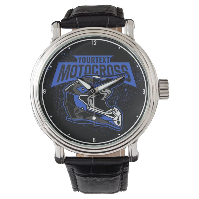 Personalized Dirt Bike Motocross Racing Helmet    Watch (Front)