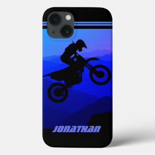 Personalized Dirt Bike Night Ride Motocross iPhone 13 Case