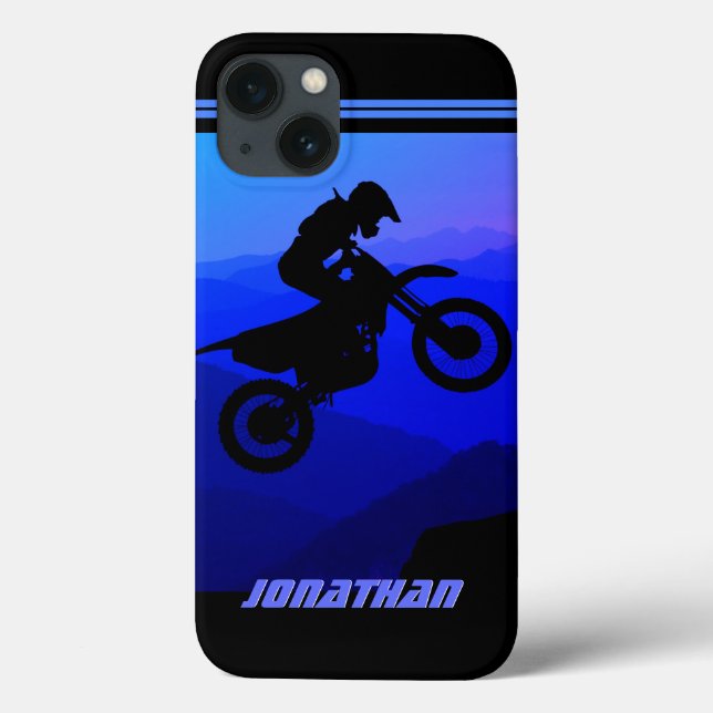 Personalized Dirt Bike Night Ride Motocross Case-Mate iPhone Case (Back)