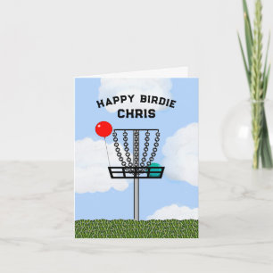 Personalized Disc Golf Birthday Card