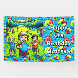 Personalized Disc Golf Boy's Birthday   Banner