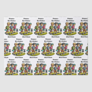 Personalized Disc Golf Boy's Birthday   Tissue Paper