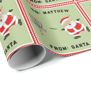 Personalized Disc Golf Christmas Gift Wrapping Paper