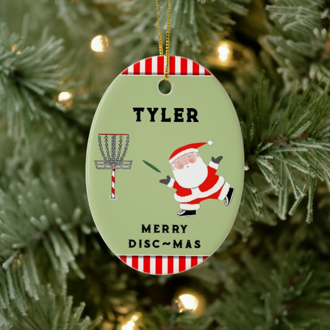 Personalized Disc Golf Collectable Ceramic Ornament (Tree)