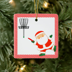 personalized disc golf gift ceramic ornament