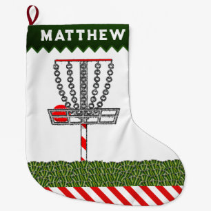 Personalized Disc Golf  Holiday Gift Large Christmas Stocking