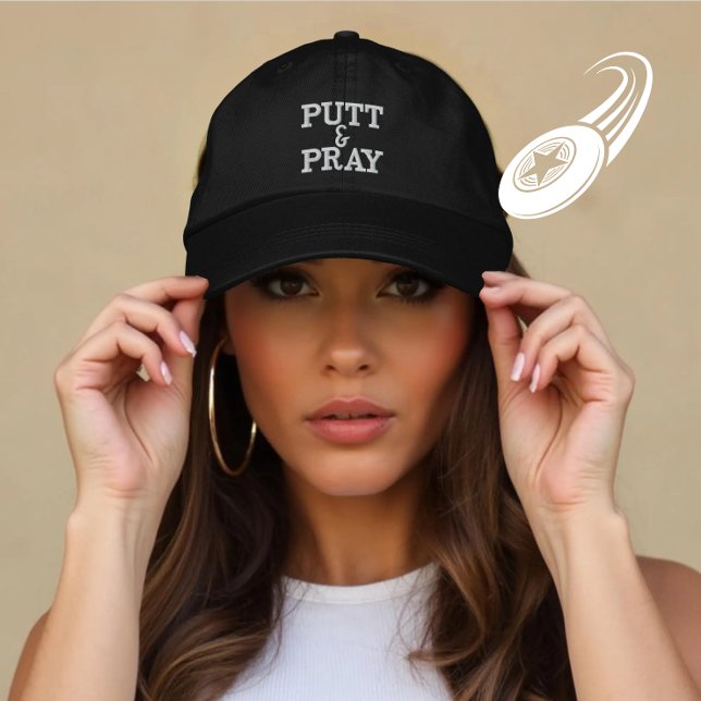 Personalized Disc Golf Putt Pray Gift Embroidered Hat (Creator Uploaded)