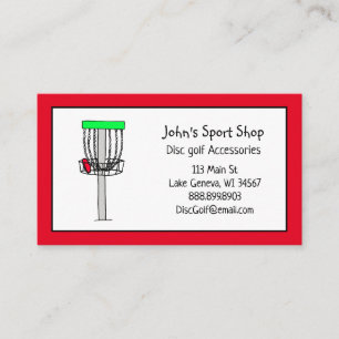 Personalized Disc Golf Shop Business    Business Card