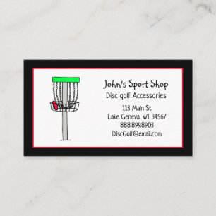 Personalized Disc Golf Shop Business Card