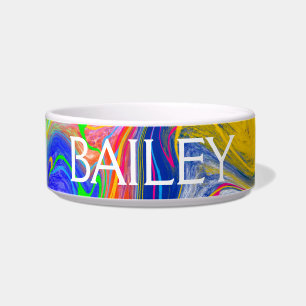 Personalized Disco Balls Marble Fluid Art Bowl