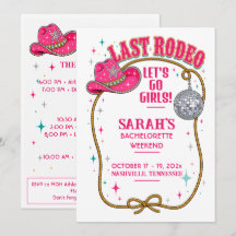 Personalized Disco Cowgirl Last Rodeo Bachelorette