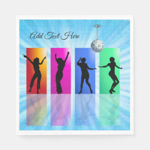 Personalized Disco Party Retro Napkins