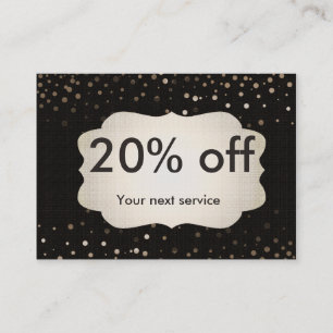 Personalized Discount Gift Confetti Gold Coupon