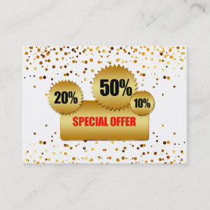 Personalized Discount Gift Confetti Gold Coupon