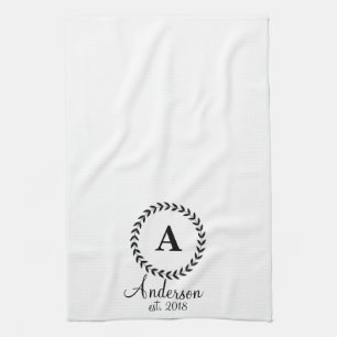 Personalized Dish Towel with Monogram and Name