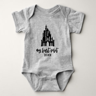 Personalized Disney Castle My First Visit T-Shirt Baby Bodysuit