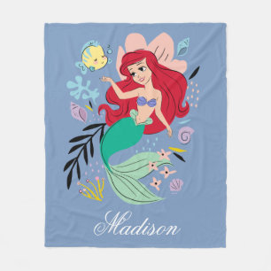 Personalized Disney Princess   Ariel & the Ocean Fleece Blanket